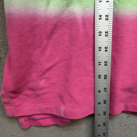 Polo Ralph Lauren Colorblock Polo Shirt Pink Green Blue 90s Retro Men's XXL - Picture 5 of 10